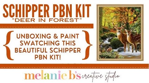 SCHIPPER PAINT BY NUMBERS PBN KIT | "DEER IN THE FOREST" | Unboxing, Reviewing & Swatching Paints