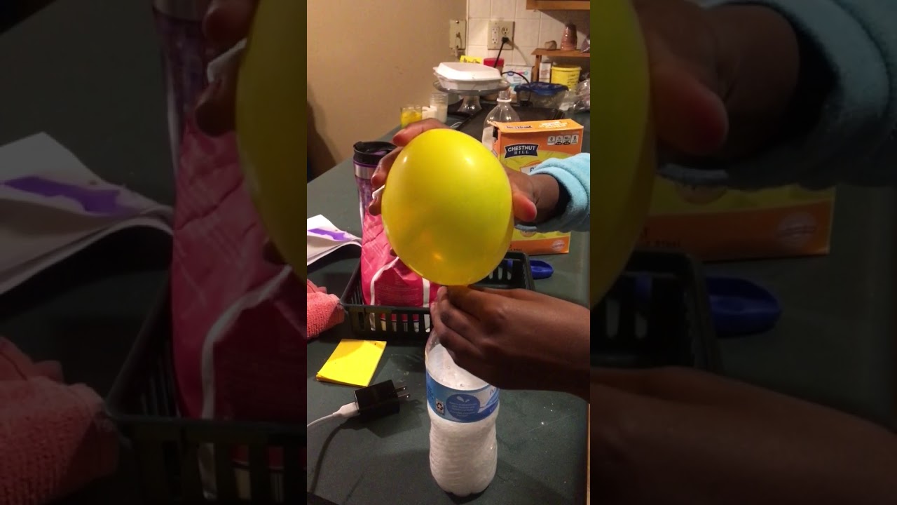 How to blow up a balloon using baking soda YouTube
