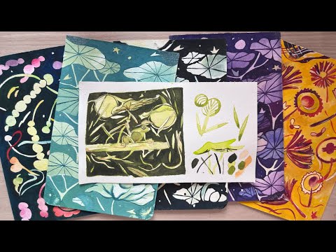 cleaning & looking at my paintings after a year // watercolour art 🍃🖼️
