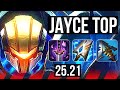 JAYCE vs JAX (TOP) | 8 solo kills, 46k DMG, 13/3/8, Legendary, 500+ games | KR Master | 25.21
