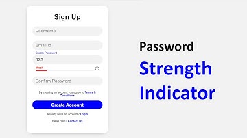 Password Strength meter | Signup Form | HTML CSS & JavaScript.