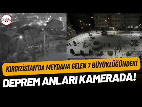 Kırgızistan'daki 7 büyüklüğündeki depremin görüntüleri ortaya çıktı!