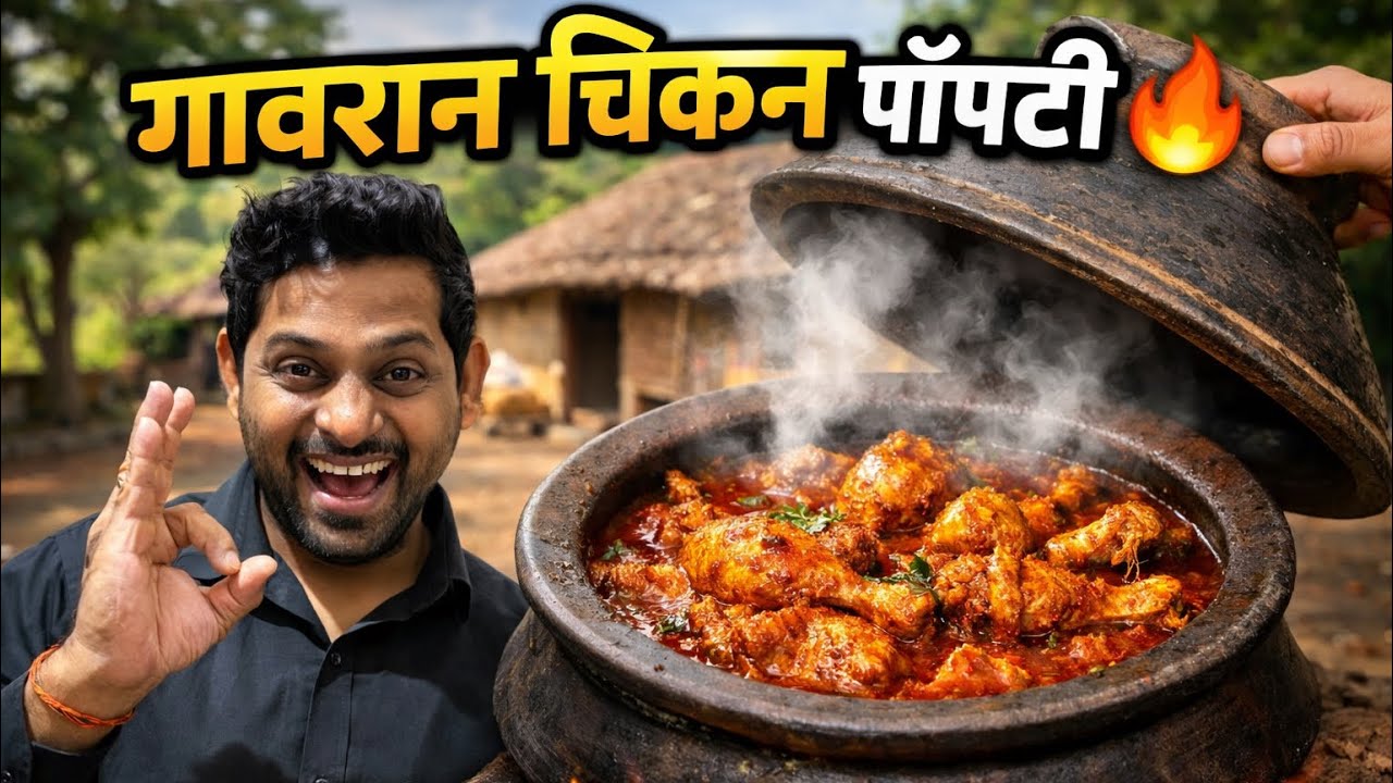 Village cooking life गावरान चिकन पोपटी  अनी फुल धमाल 😯👌…..see more 