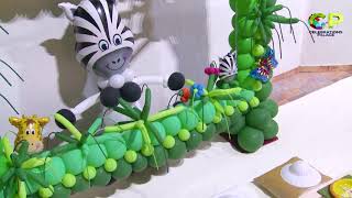 CP Safary theme party set up