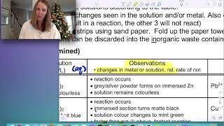 Oxidation Reduction Reactions Dry Lab (SCH4UI, Rowlandson)