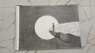 Ucurum Kenarinda Insan Cizimi - Cizimi Mektebi Adim Adim Resim Cizimi - Kolay Karakalem Cizimileri Yap