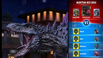 Mortem Rex raid defeated in 6 TURN!!! Tenrex, Tuora, Gemini, Tryo EP9 (Jurassic World Alive V2.3)