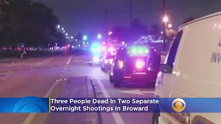 Three People Killed, Six Others Injured In Two Separate Shootings Overnight In Broward
