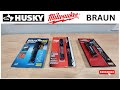Milwaukee Husky Braun Flashlight Review Which one is better? 2161-21 #milwaukee #flashlights #braun