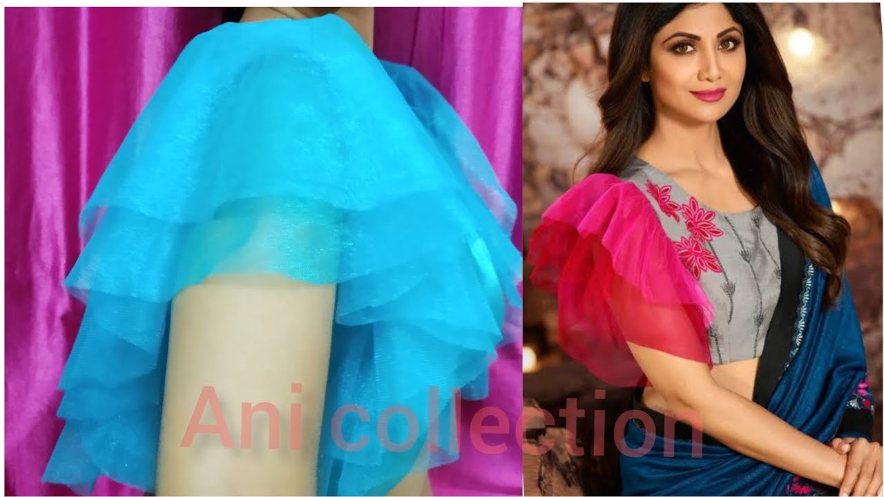 Beautiful umbrella sleeves !!net fabric design !! Shilpa Shetty ...