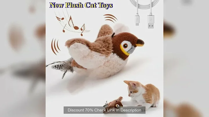 Hot Cat Interactive Toys Catnip Electric Pat Bird (with Catnip) Dog Cats Touch-Activated Squeaky Plu