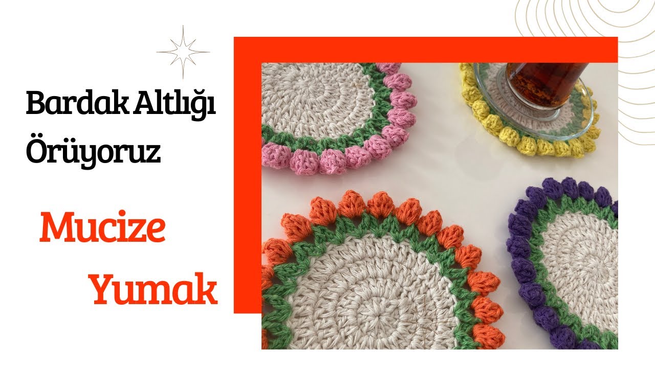 Tığişi Bardak Altlığı / Kolay Örgü Modelleri Bardak Altlığı