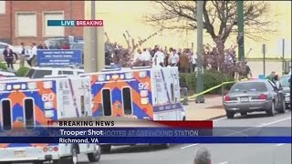State trooper critically injured, suspect dead after shooting at Virginia Greyhound bus station