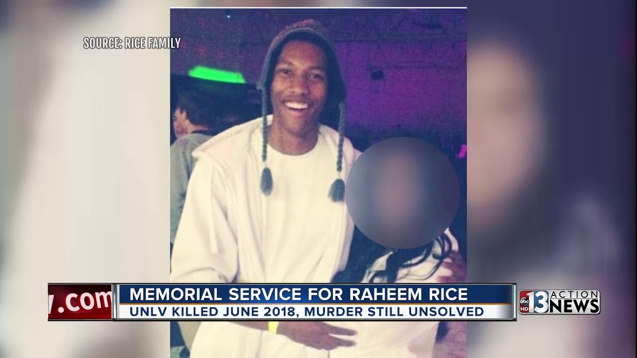 Memorial service for Raheem Rice - YouTube