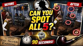Can You Spot All 5 Differences? | Sherlock Holmes Mystery Challenge (90 Seconds) screenshot 2