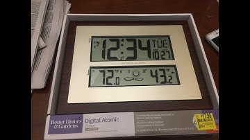 Walmart Clearance Unboxing Testing Better Homes Garden Digital Atomic Clock Temperature Forecast