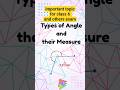 types of angle &their measure/obtuse angle/right angle /acute angle /class 6 & 7/ important topic