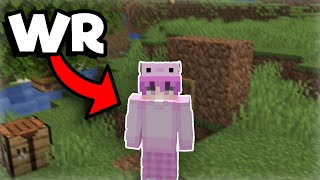 MINECRAFT DIRT HOUSE SPEEDRUN [WORLD RECORD]