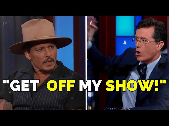Johnny Depp Kicked Off Stephen Colbert's Show After BRUTAL Clash - YouTube