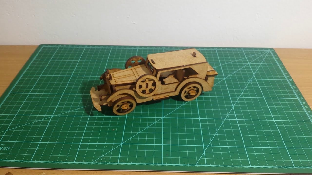 Carro de corrida para montar, Quebra-Cabeça 3D, 67 peças, Brinquedo MDF