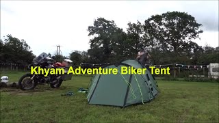 Khyam adventure biker tent pitching demonstration