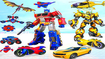 Transformers Bee Car Robot Fight: Flying Bee Avenger - Android iOS Gameplay