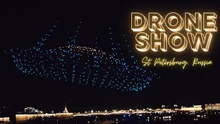 Amazing Drone Show & Flyboarding Display in St Petersburg, Russia | Шоу дронов Санкт Петербург 2021