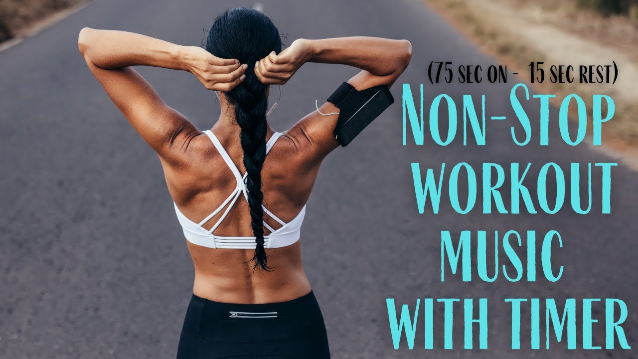 WORKOUT MUSIC | Non-Stop Workout Music  |75/15 second timer