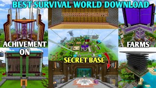 Minecraft PE 1.26 Best Survival World 🔥 100+ Farms + Secret Base screenshot 2
