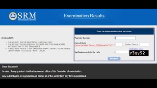 SRM University Result 2019 - Check UG & PG Result