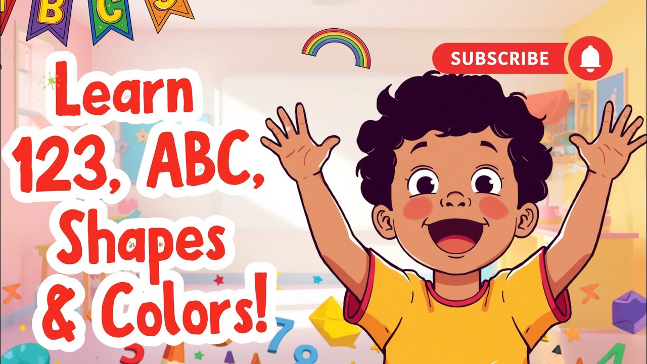 Kids Learning Video | Learn ABCD, 123, Shapes, Colors For Toddlers ...