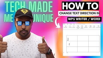 How to change text direction in table wps office writer | how to rotate text in wps office writer