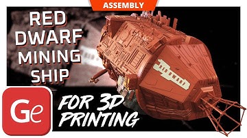 Red Dwarf Mining Ship 3D Printing Model | Assembly by Gambody