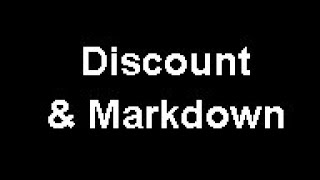 Discount & Markdown (English)