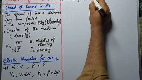 Physics 1st year  Newton formula for speed of sound in air (Ch#8)