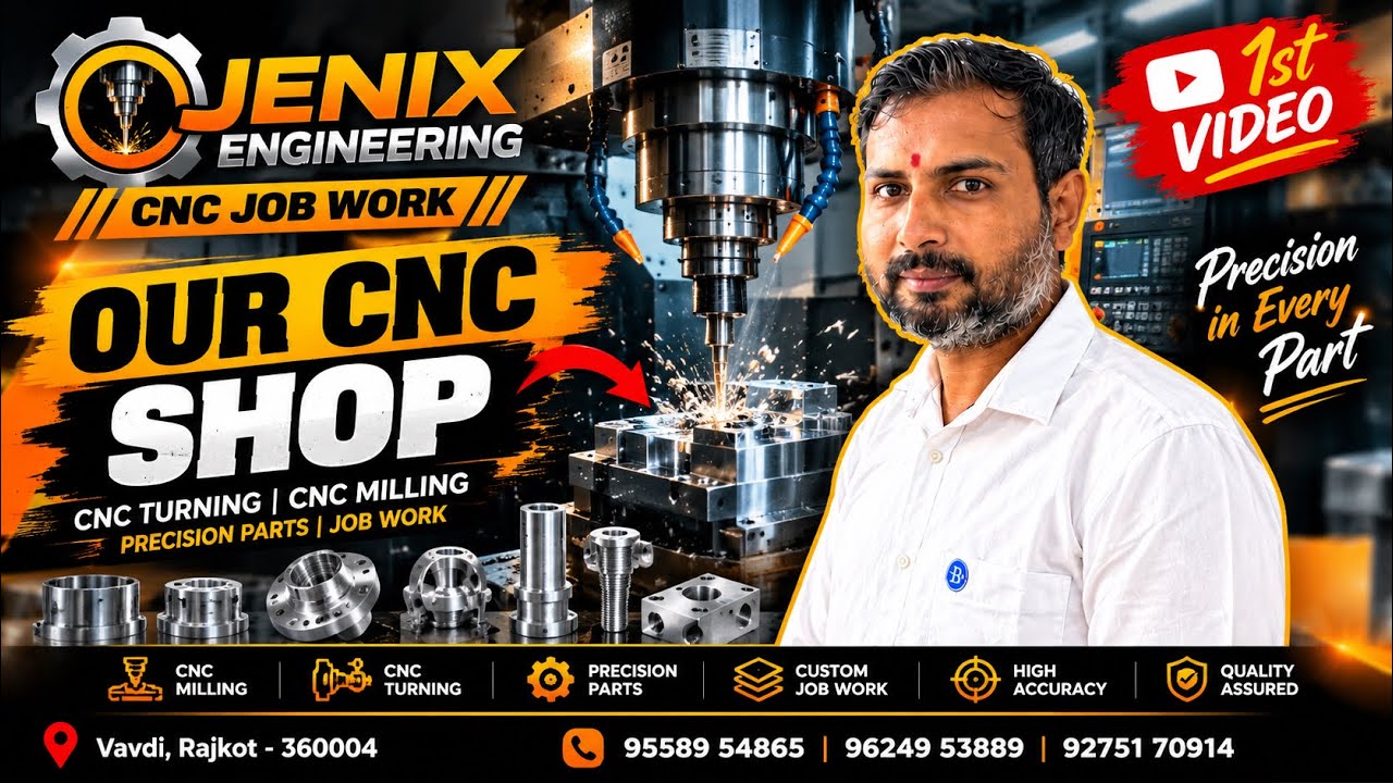 CNC Machine Working 🔥 | CNC Job Work in Rajkot | JENIX ENGINEERING ...