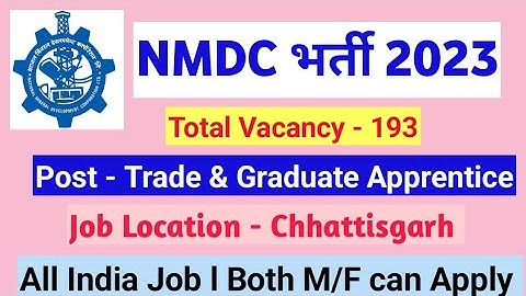 NMDC Recruitment 2023 – Walk-in Interview for 193 Trade & Graduate Apprentice