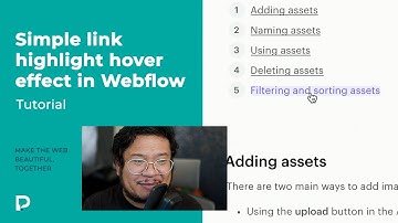 Simple link highlight hover effect in Webflow - Tutorial