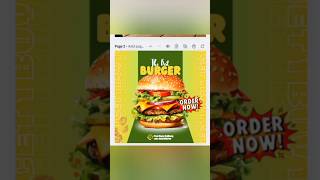 Easy 🍔 poster you must try! #tutorial #canva #new #viral #burger #SnapCraftTH