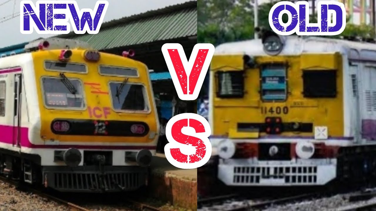 Old Local EMU Train VS New 3 Phase Medha Rake EMU Train. Which is ...