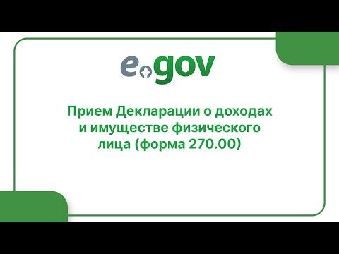 Прием Декларации о доходах и имуществе физического лица (форма 270.00)