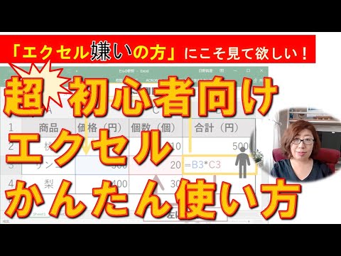 エクセル嫌い！のための「超 初心者向け エクセルかんたん使い方」この動画1本でエクセルの基礎がわかる！表が作れる！