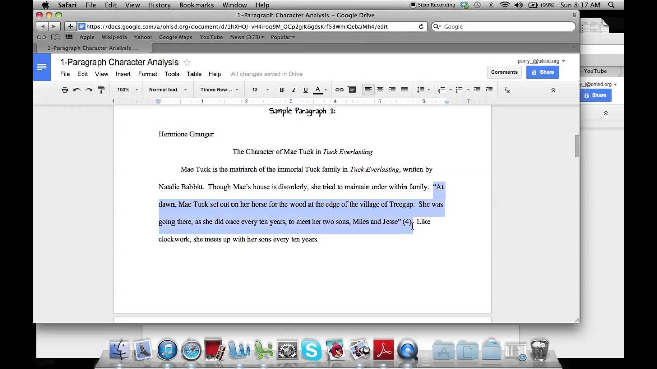 1 paragraph essay