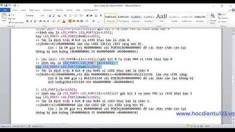ATMEGA|Phần 1.1-ATMEGA16 giao tiếp 2 LED đơn chớp tắt/Atmega with LED