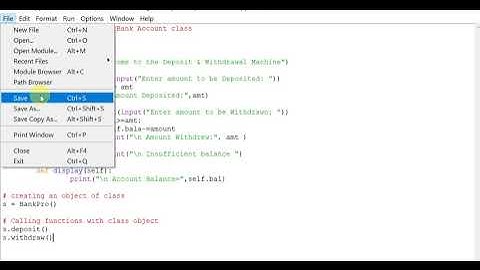Python program to create Bank Account class