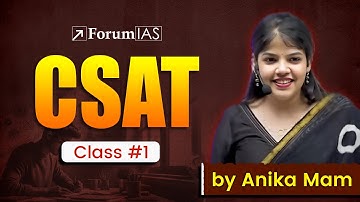 Master CSAT 2026 – Class #01 with Anika Ma’am