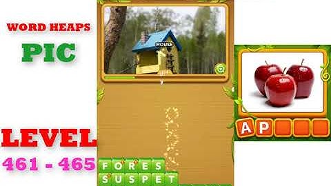 Word Heaps: Pic Puzzle Level 461 - 465 | All Answers | Walkthrough