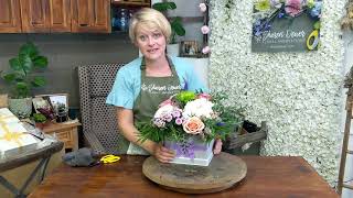 Hat Box Design - how to arrange flowers in a Hatbox