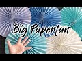 100均の画用紙3枚で直径36.5cmの大型ペーパーファンを作ろう！
