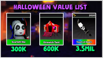 New Values For Void Crate Items | Halloween Value List 2023 | Survive The Killer